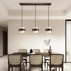 Vyli Wabi Sabi Travertine Wood Pendant Light - Lumovique
