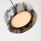 Rulen Japandi Marble Drum Pendant Light - Lumovique