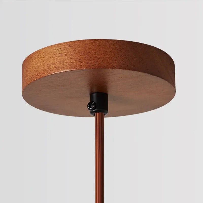 Larno Japandi Marble Wood Cylinder Pendant Light - Lumovique