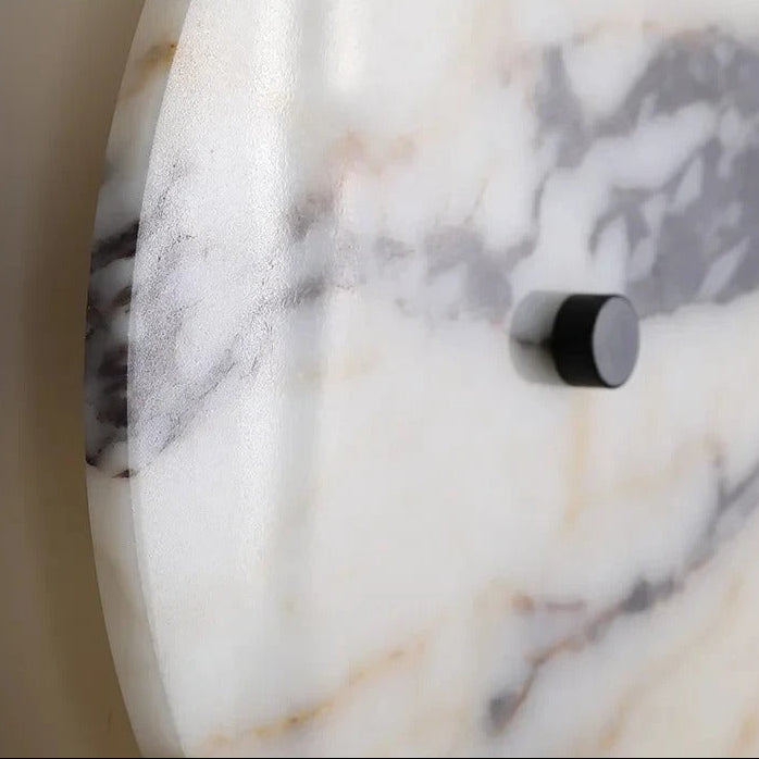 Kolna Japandi Marble Disc Wall Sconce - Lumovique