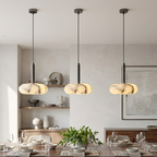 Tulen Minimalist White Marble Disc Pendant Light - Lumovique
