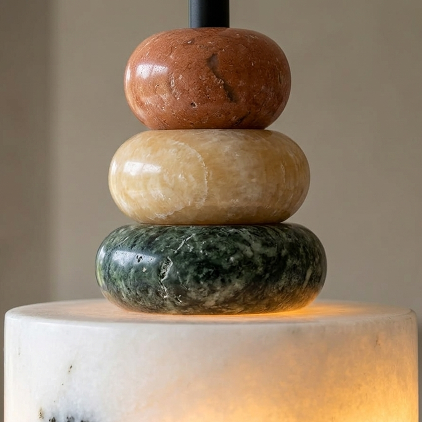 Sorno Post Modern Marble Drum Pendant Light - Lumovique