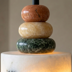 Sorno Post Modern Marble Drum Pendant Light - Lumovique