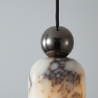 Nimlo Mid Century Marble Dome Pendant Light - Lumovique