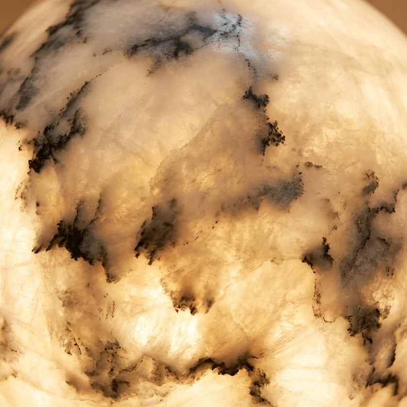 Ronsu Minimalist Marble Globe Wall Sconce - Lumovique