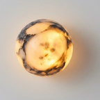 Ronsu Minimalist Marble Globe Wall Sconce - Lumovique