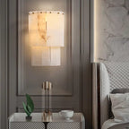 Zorin Spanish Alabaster Curved Wall Sconce - Lumovique