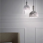 Valo Mid Century Alabaster Dome Pendant Light - Lumovique