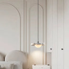 Mistu Japandi Marble Disc Pendant Light - Lumovique