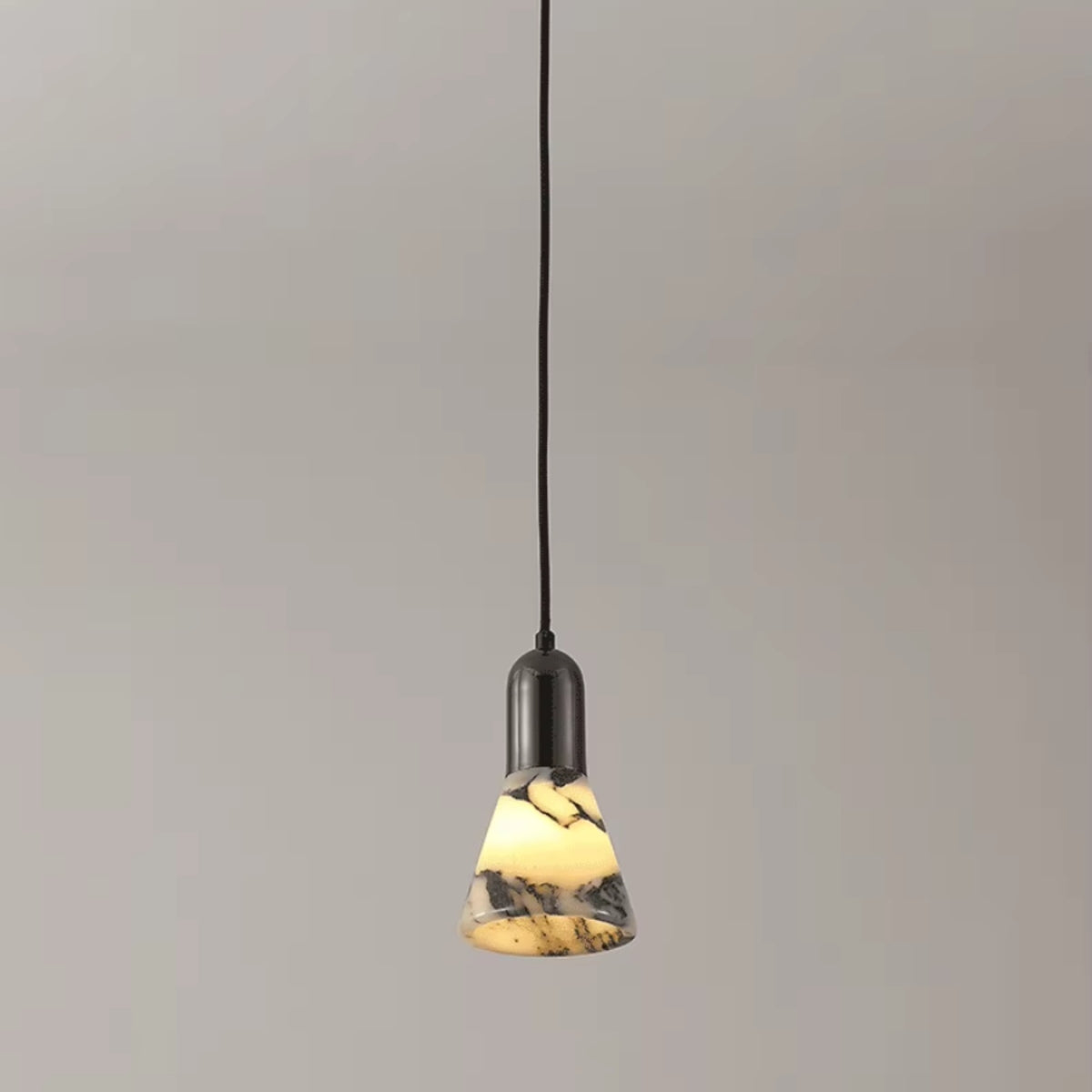Aven Mid Century Marble Cone Pendant Light - Lumovique