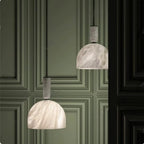 Valo Mid Century Alabaster Dome Pendant Light - Lumovique
