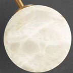 Cazen Mid Century Alabaster Globe Ring Chandelier - Lumovique