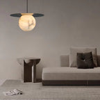 Tezo Japandi Alabaster Globe Pendant Light - Lumovique