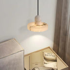 Taso Minimalist Alabaster Disc Pendant Light - Lumovique