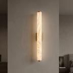 Suleo Mid Century Alabaster Tube Wall Sconce - Lumovique